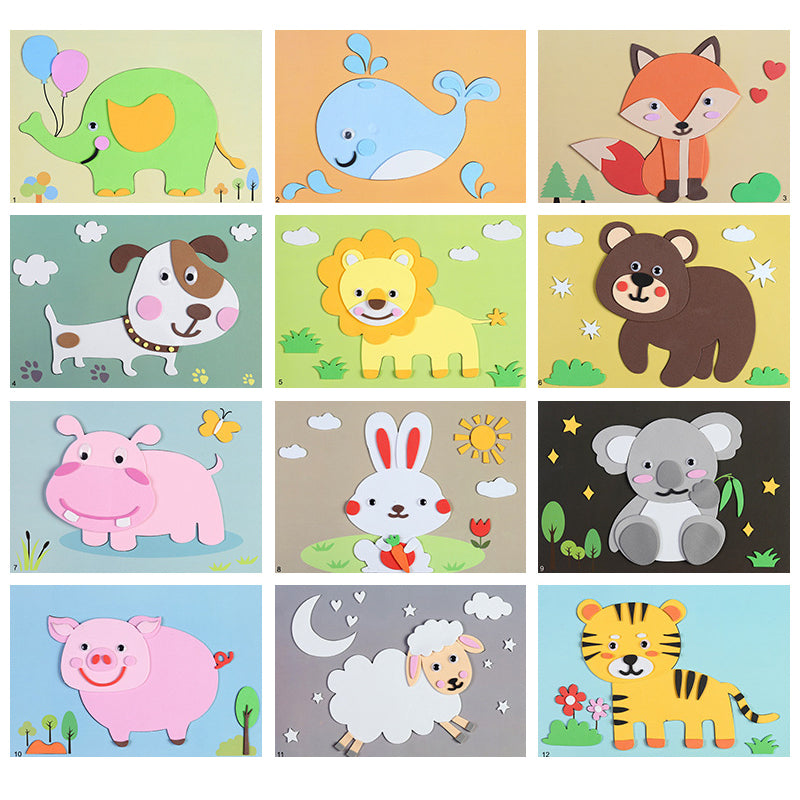 DIY handgemaakte dierenstickers voor kinderen