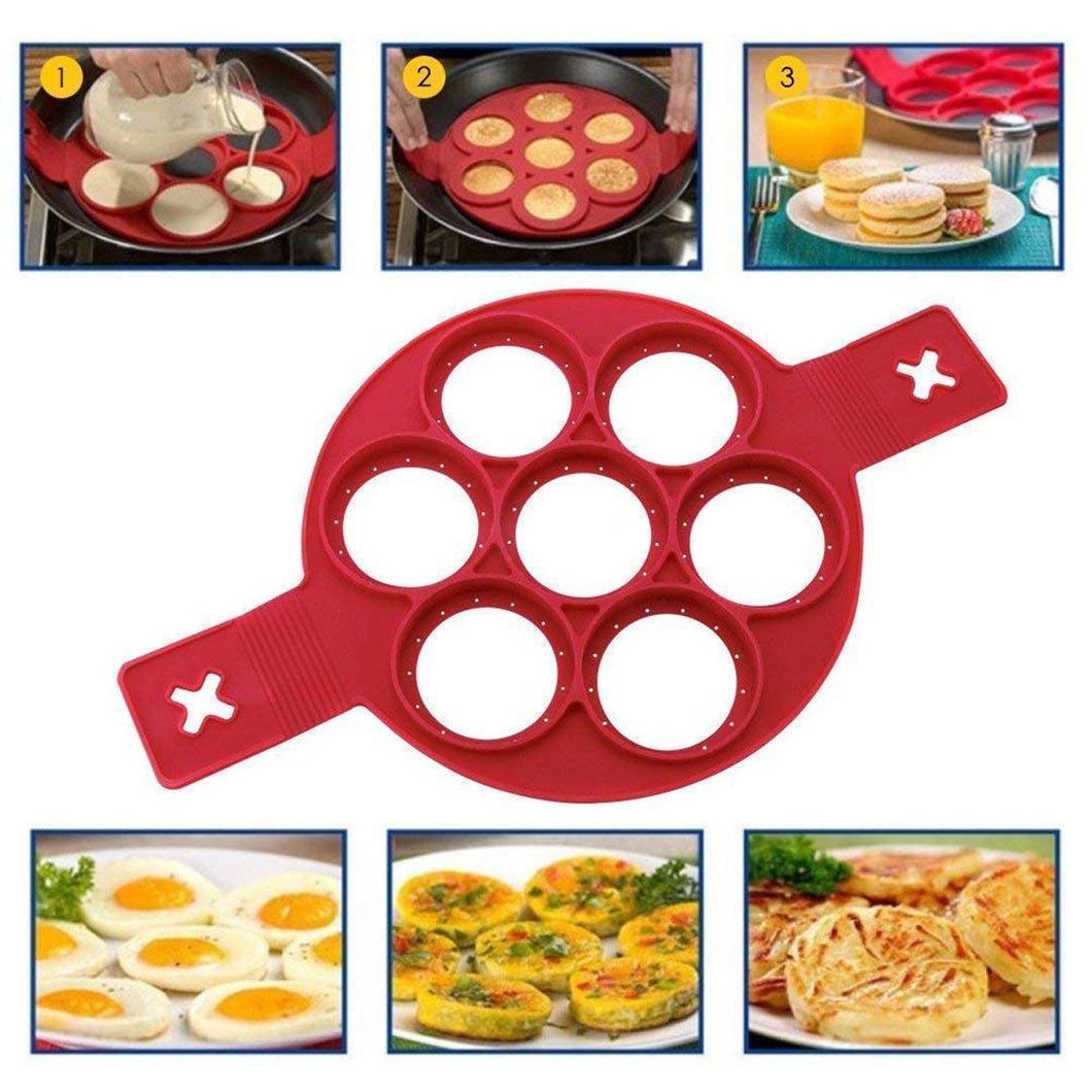 Non-stick siliconen pannenkoekvorm ring