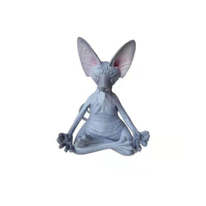 Sphynx Kat Yoga Standbeeld