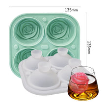 Afbeelding in Gallery-weergave laden, 4-Compartment Large Rose Ice Cube Mold
