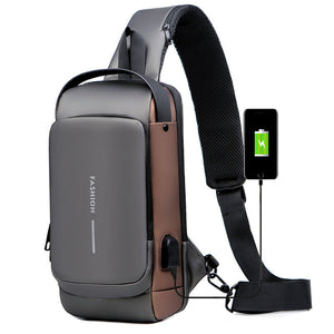 USB-opladen Sport Sling Anti-diefstal schoudertas