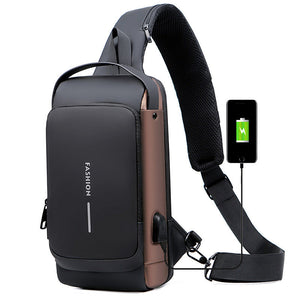 USB-opladen Sport Sling Anti-diefstal schoudertas