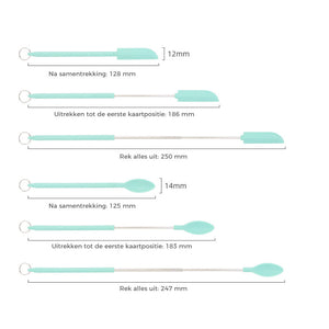 Mini siliconen telescopische spatel