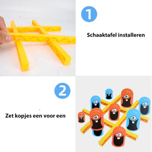 Groot eet klein Tic-Tac-Toe spel