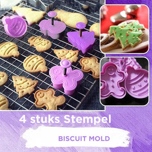 Koekjes stempel set (4 stuks)