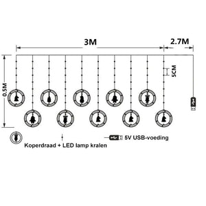 (🎅Early Xmas Sale🎅) Kerst LED Gordijn String Light