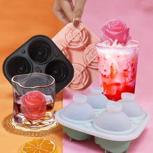 Afbeelding in Gallery-weergave laden, 4-Compartment Large Rose Ice Cube Mold
