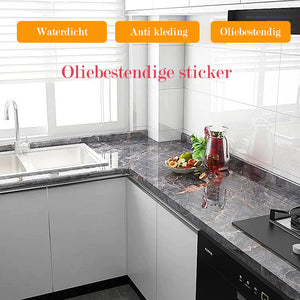 Oliebestendige marmeren stickers