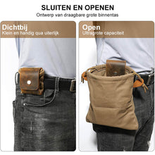 Afbeelding in Gallery-weergave laden, Leren en canvas bushcraft tas
