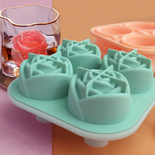 Afbeelding in Gallery-weergave laden, 4-Compartment Large Rose Ice Cube Mold
