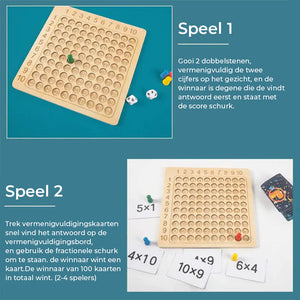 Houten Montessori Vermenigvuldiging Bordspel