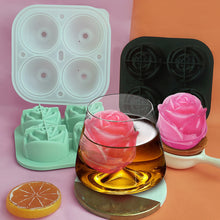 Afbeelding in Gallery-weergave laden, 4-Compartment Large Rose Ice Cube Mold
