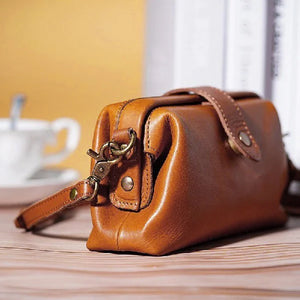 Gouden mini-crossbodytas geel