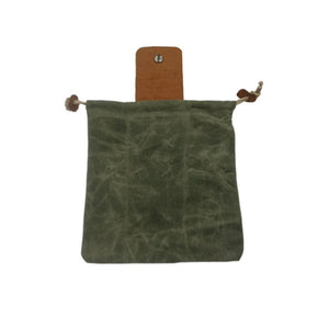 Leren en canvas bushcraft tas